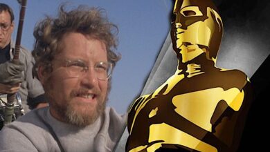 Custom image of Richard Dreyfuss as Hooper in Jaws looking at an Oscar
