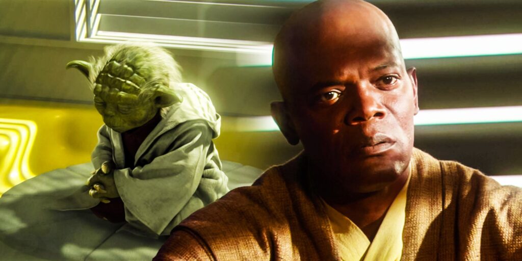 Yoda and Mace Windu in Attack of the Clones.