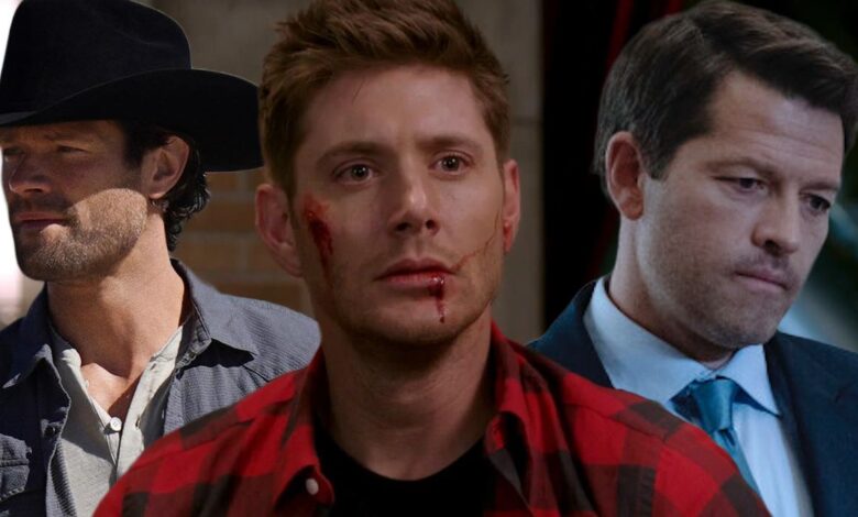 Bloody Jensen Ackles from Supernatural with Jared Padalecki from Walker and Misha Collins from Gotham Knights