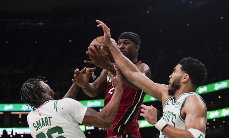 Jimmy Butler se divierte en el TD Garden y los Heat toman ventaja en Boston