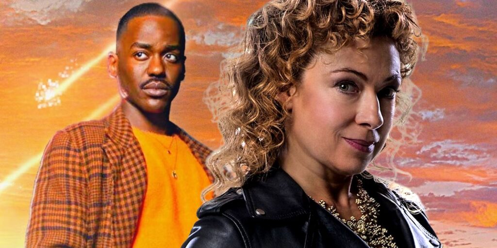 River Song in Front of Ncuti Gatwa as The Doctor in Doctor Who Edited