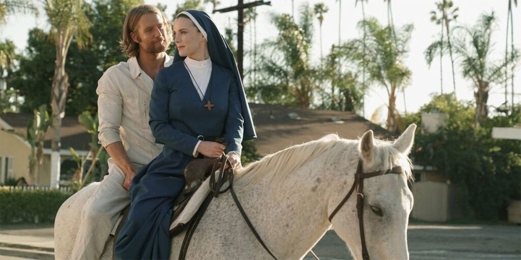 betty gilpin & jake mcdorman in mrs davis 108