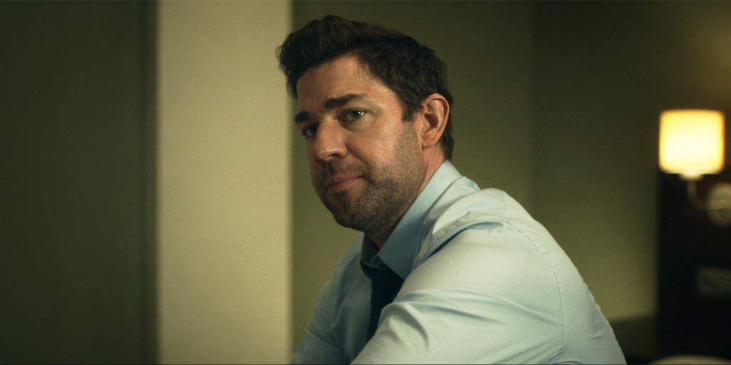 Jack Ryan looking to the side