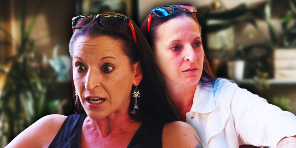 Side by side images of 90 Day Fiance's Kris Foster