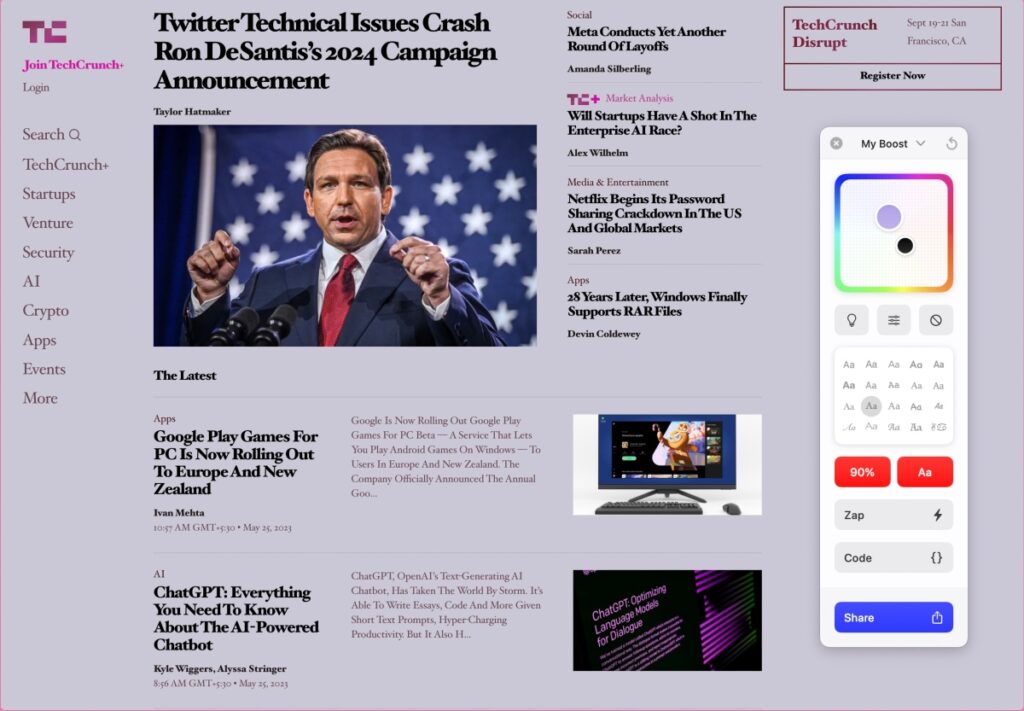 La nueva herramienta del navegador Arc te permite eliminar algunos elementos de un sitio web