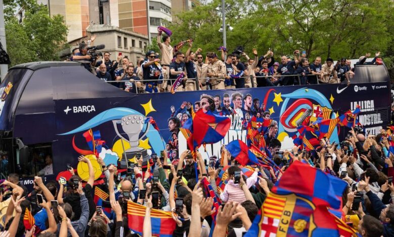 La rúa del Barça, en directo | Todos los detalles de la celebración de campeón de Liga