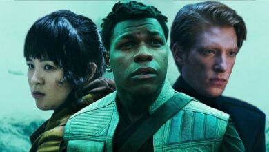 Finn, Rose, and General Hux in Star Wars