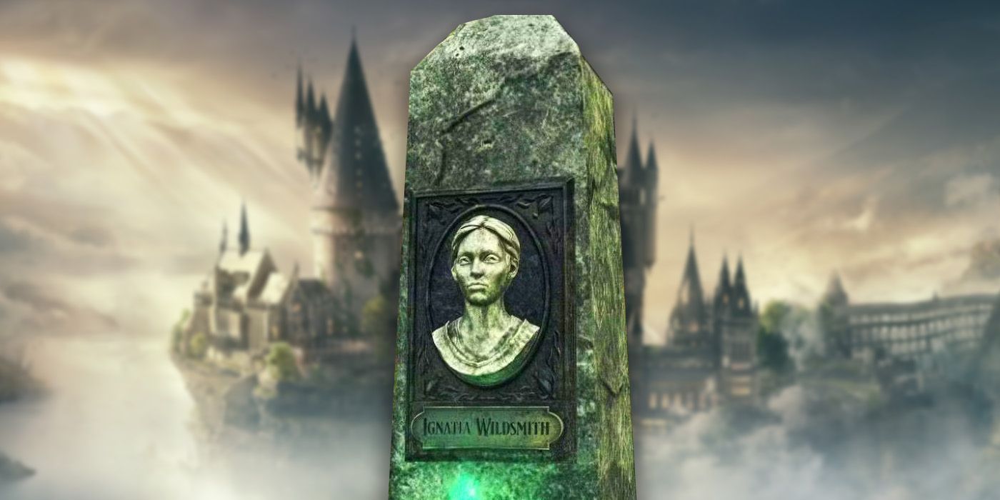 Floo Flame Lady in front of Hogwarts Castle