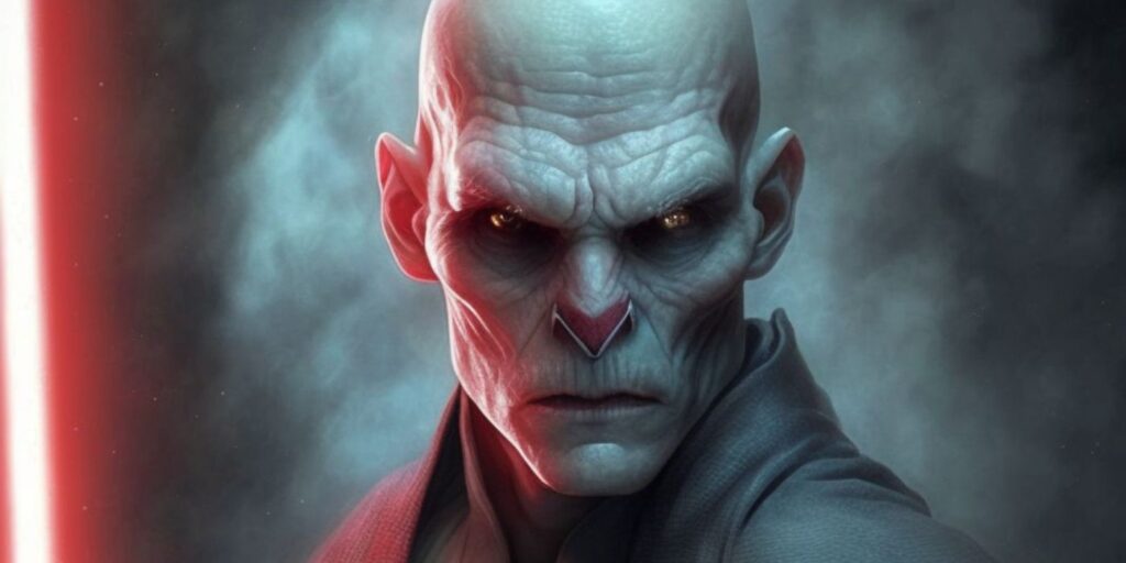 Sith Lord Voldemort in Harry Potter-Star Wars AI art