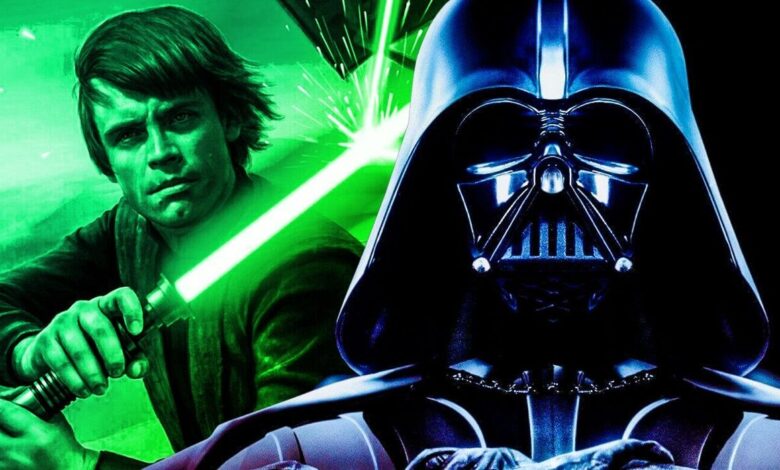 Luke Skywalker and Darth Vader.