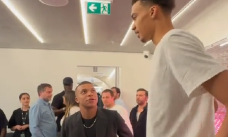 Mbappé, apoyo incondicional de Wembanyama en su gran noche