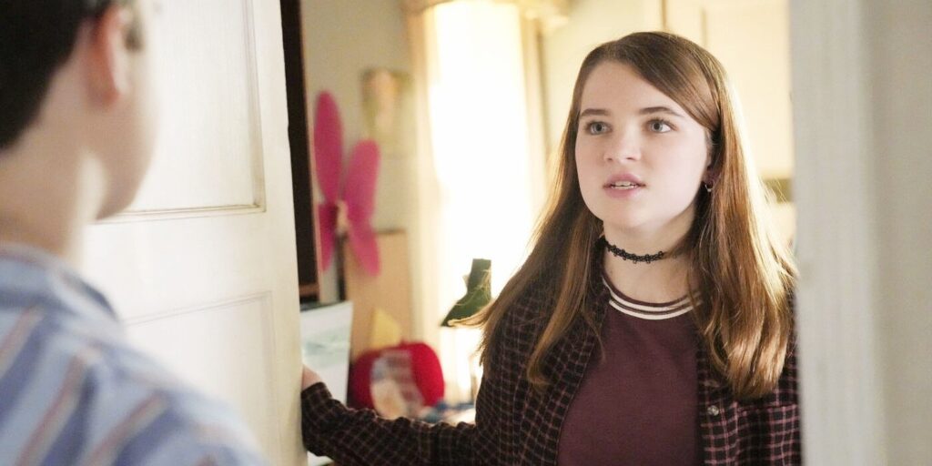 Missy and Sheldon in a fight in the Young Sheldon season 6 finale