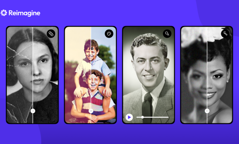 MyHeritage presenta Reimagine, una aplicación de IA para escanear, arreglar e incluso animar fotos antiguas