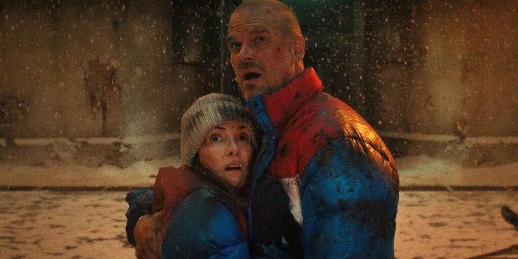 Hopper and Joyce reunited in Stranger Things season 4