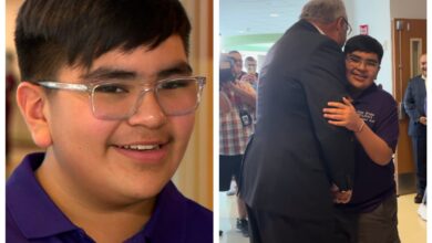 Noah Orona visita el hospital que lo atendió