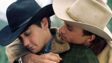 Jack leaning against a truck in Brokeback Mountain