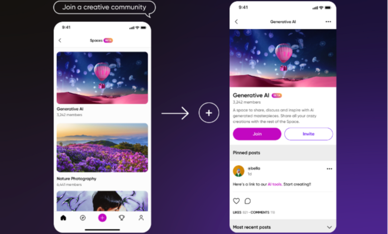Picsart agrega comunidades basadas en intereses llamadas 'Espacios' para la colaboración social