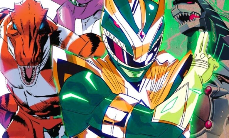 Power Rangers's Green Ranger and the mutant Rangers.