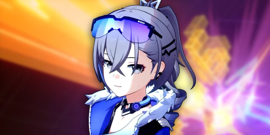 Image of Silver Wolf from Honkai: Star Rail superimposed onto an effect from her Ultimate.