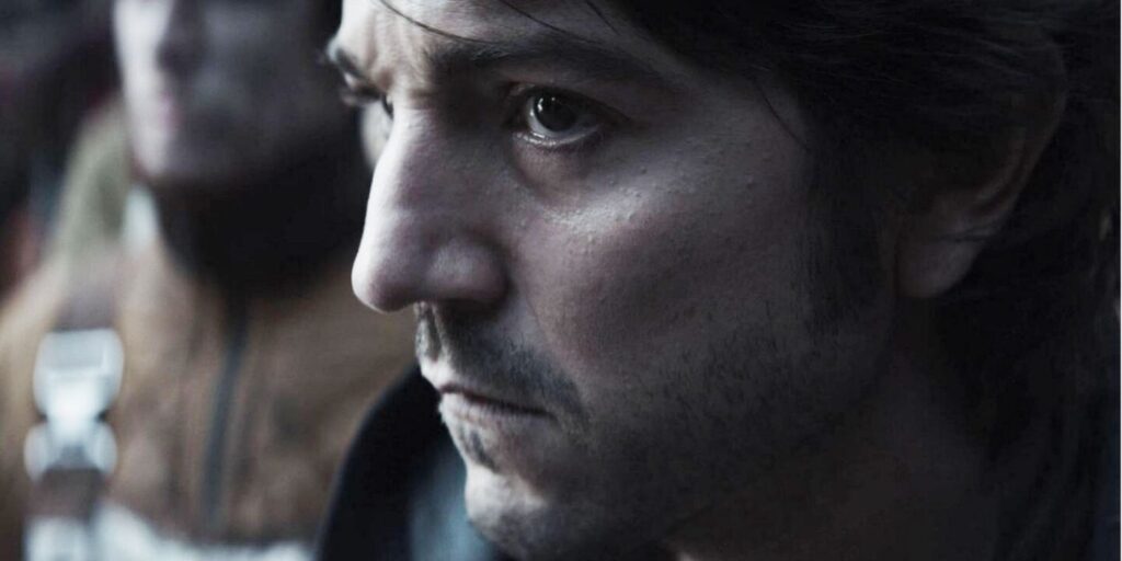 Cassian looking worried in Andor.