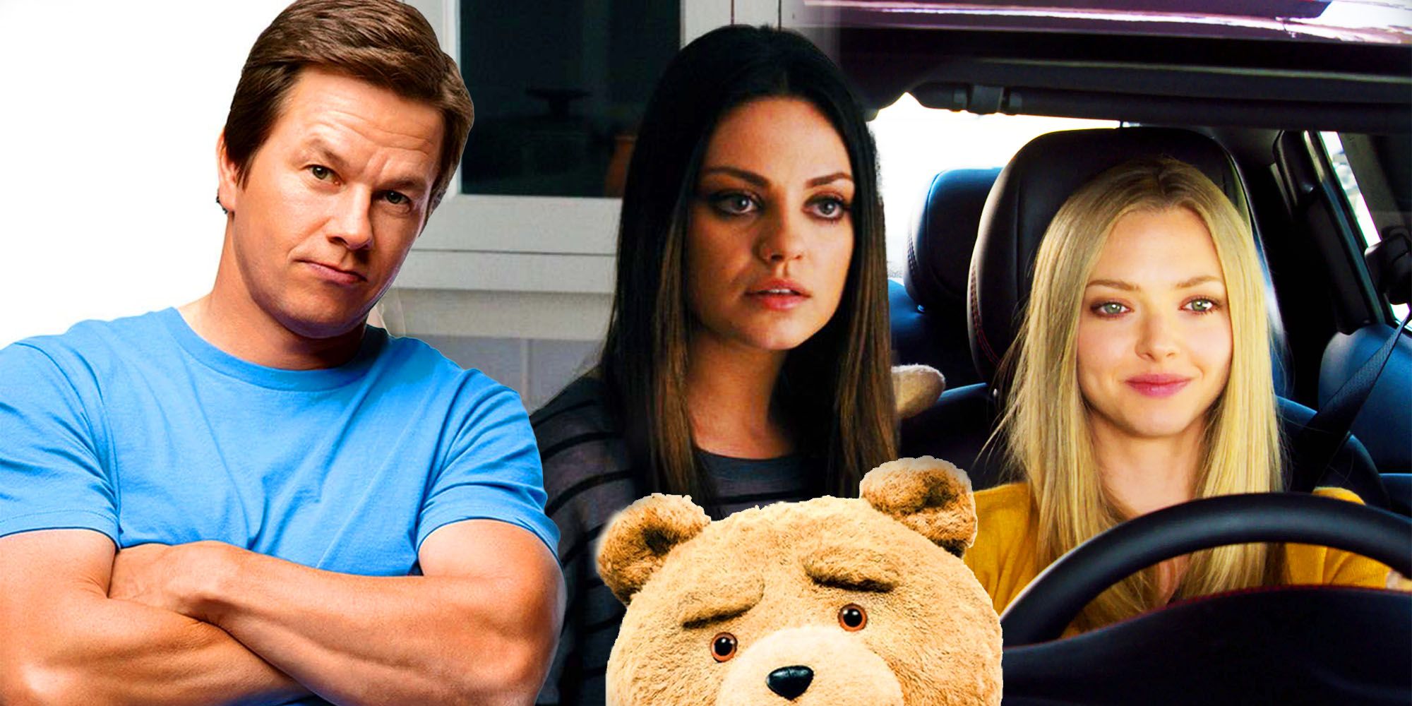 Qué edad tenía Mark Wahlberg en las películas de Ted (en comparación con Mila Kunis y Amanda Seyfried)