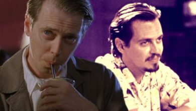 A composite image of Steve Buscemi as Garland Greene in Con Air and Mr. Pink in Reservoir Dogs