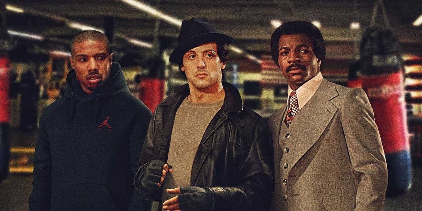 Rocky, Apollo, and Adonis Creed edited together