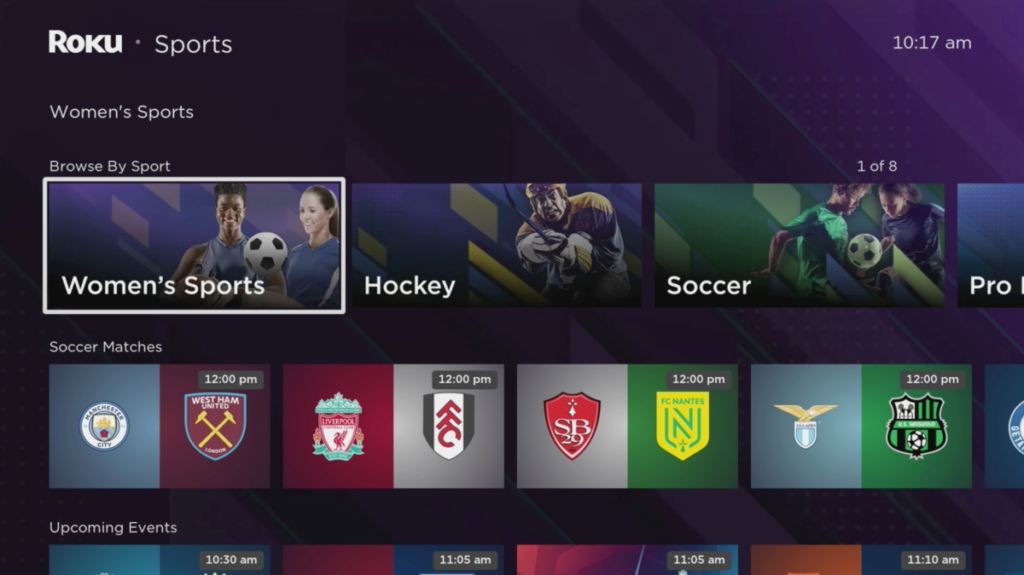 Roku lanza un nuevo centro deportivo dedicado a eventos deportivos femeninos