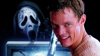 Matthew Lillard as Stu Macher Superimposed Over Scream 7 Fan Poster