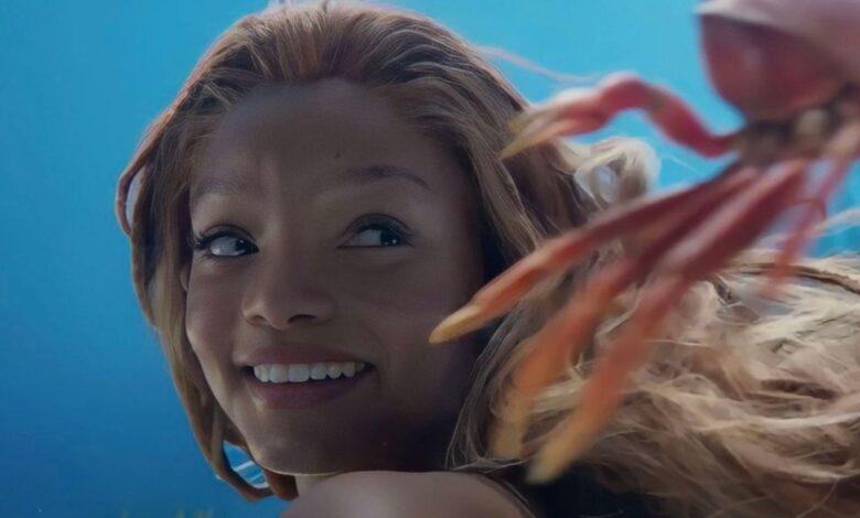 Ariel and Sebastian in The Little Mermaid's Under the Sea scene