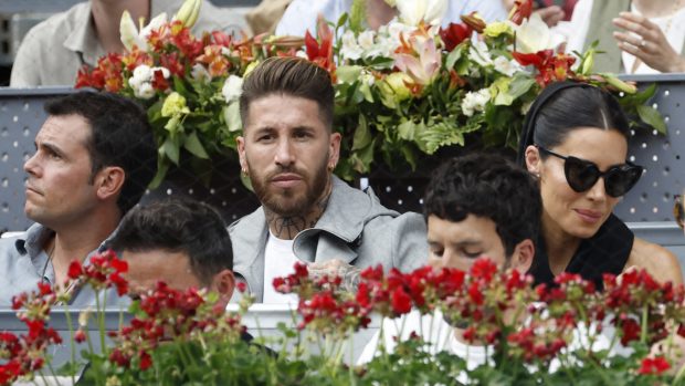 Sergio Ramos y Pilar Rubio en el Madrid Mutua Open / Gtres