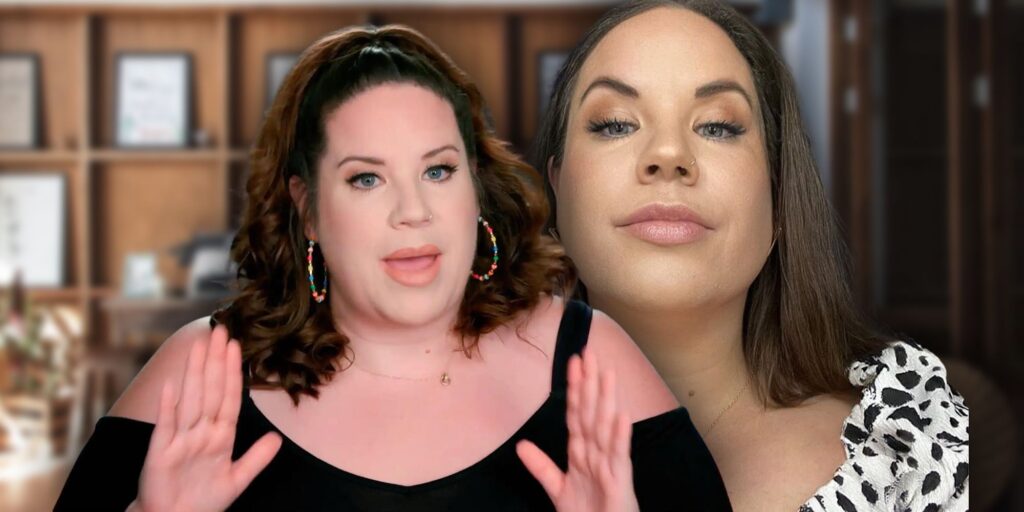 Side by side images of My Big Fat Fabulous Life's Whitney Thore