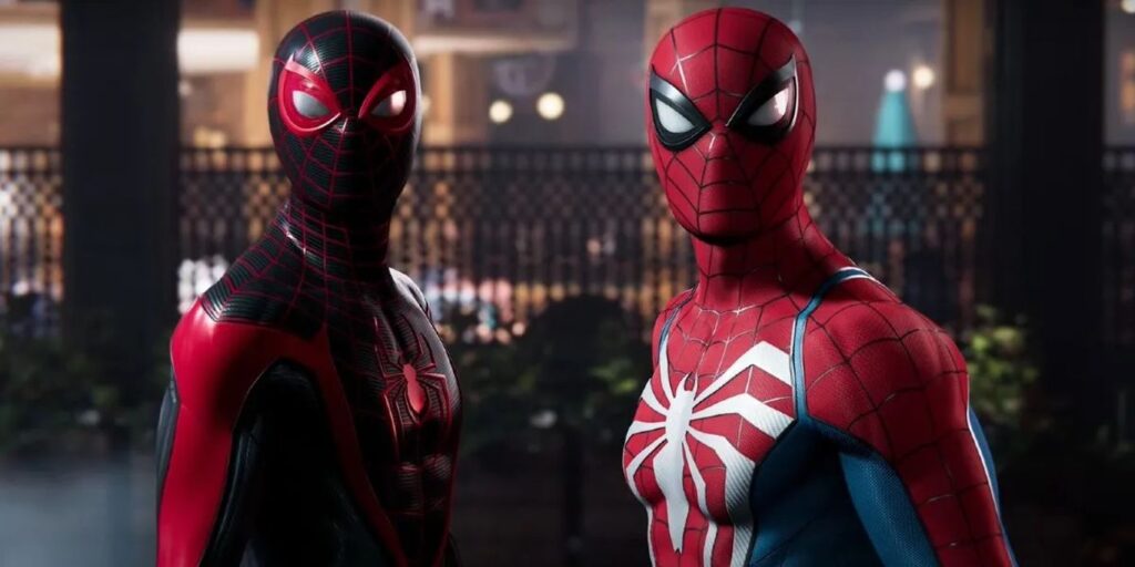 Peter Parker and Miles Morales in Marvel's Spider-Man 2
