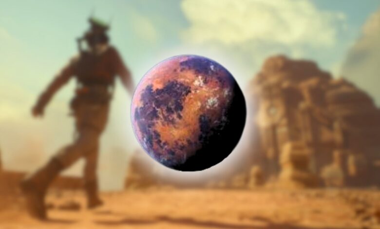 Jedha Planet over blurred Pilgrims Path with Cal and BD-1