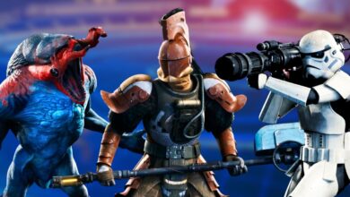 Sutaban Alpha enemy, Bedlam Smasher enemy, and Rocket Launcher Trooper enemy over blurred holotactics board