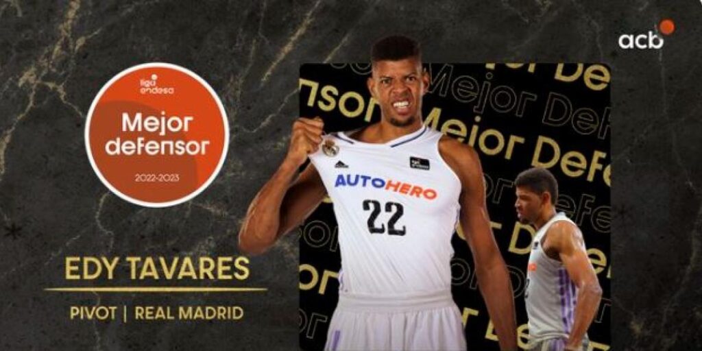 Tavares (Real Madrid), mejor defensor de la Liga Endesa por tercer año seguido