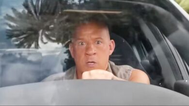 Vin Diesel looking surprised in Fast X.