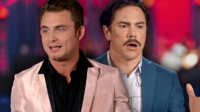 Side by side images of Vanderpump Rules' James Kennedy and Tom Sandoval