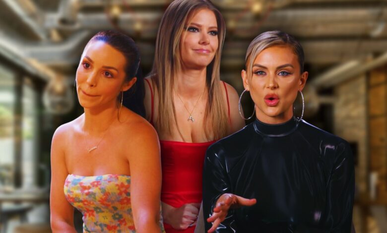 Vanderpump Rules' Scheana Shay, Lala Kent and Ariana Madix looking serious