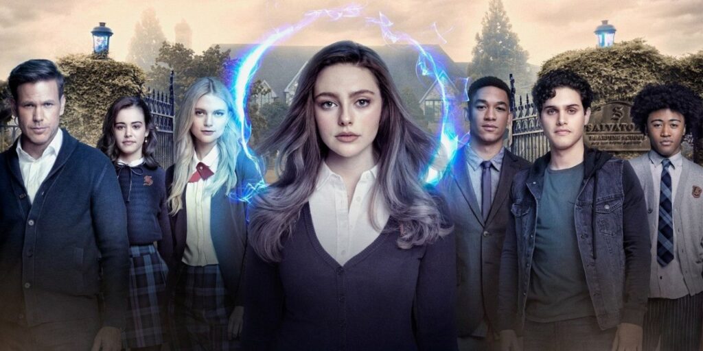 The Legacies cast all staring at the forefront
