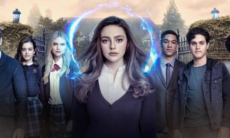 The Legacies cast all staring at the forefront