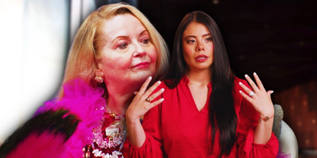 90 Day Fiance's Debbie Aguero and Jeymi Noguera, with hands in air