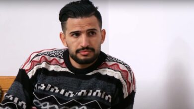 Hamza Moknii from 90 Day Fiance: Before the 90 Days season 5 in a multicolored sweater