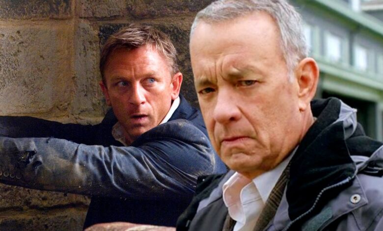 Custom image of Daniel Craig as James Bond and Tom Hanks in A Man Called Otto.