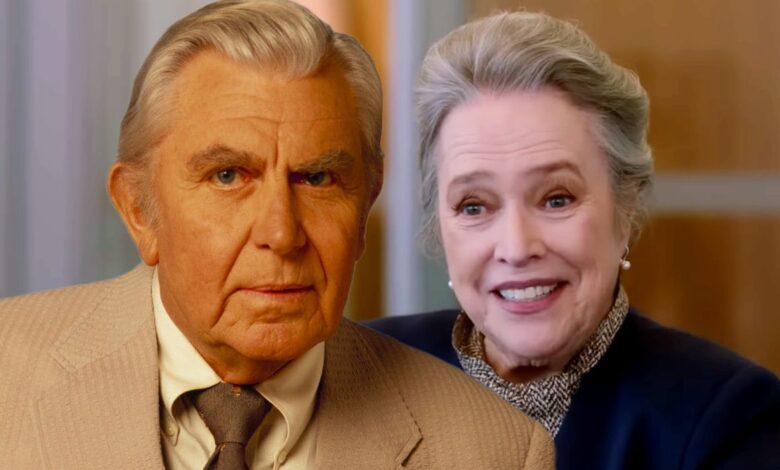 Kathy Bates as Matlock in the reboot series with the Original Matlock