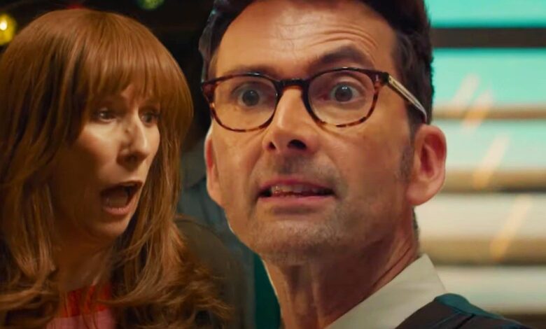 Blended image of Donna and Fourteenth Doctor in Doctor Who