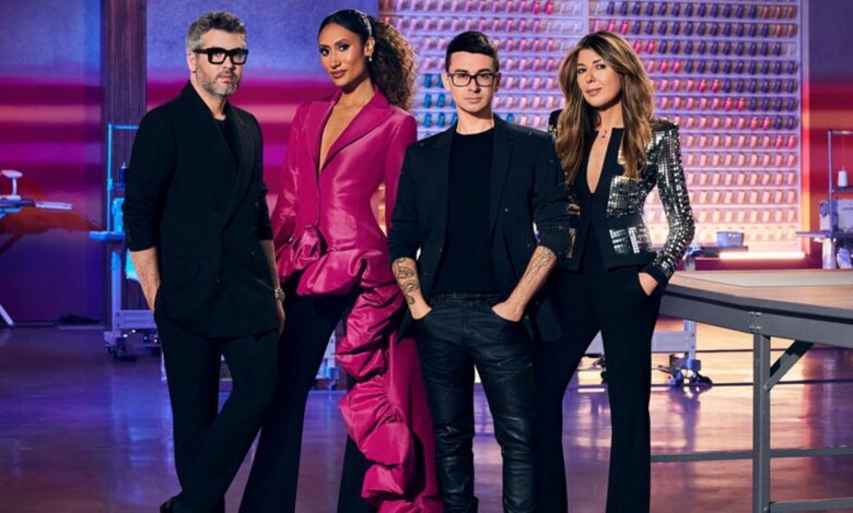 Project Runway's Brandon Maxwell, Elaine Welteroth, Christian Siriano & Nina Garcia in promo shoot