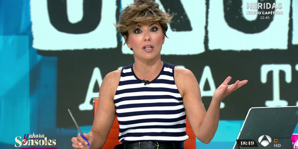 Un cámara capta lo que estaba haciendo Sonsoles Ónega en su ordenador en pleno directo