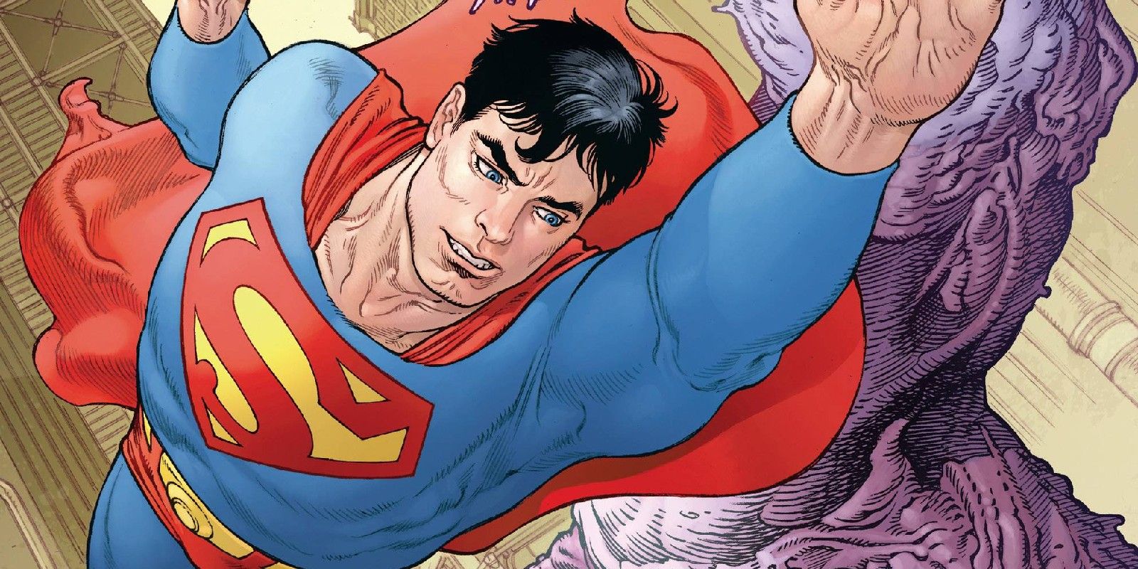 Superman Flying in Front of Parasite