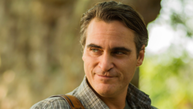 Joaquin Phoenix smiling in Irrational Man